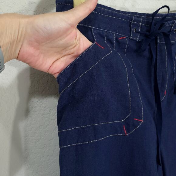 Rampage Skirt Womens Medium Navy Blue Linen Pockets Casual Preppy Sporty… - Picture 5 of 12